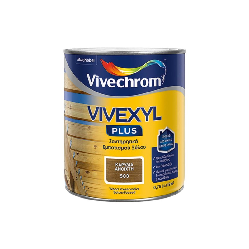 Συντηρητικό εμποτισμού ξύλου Vivechrom Vivexyl Plus άχρωμο ματ 0,75lt