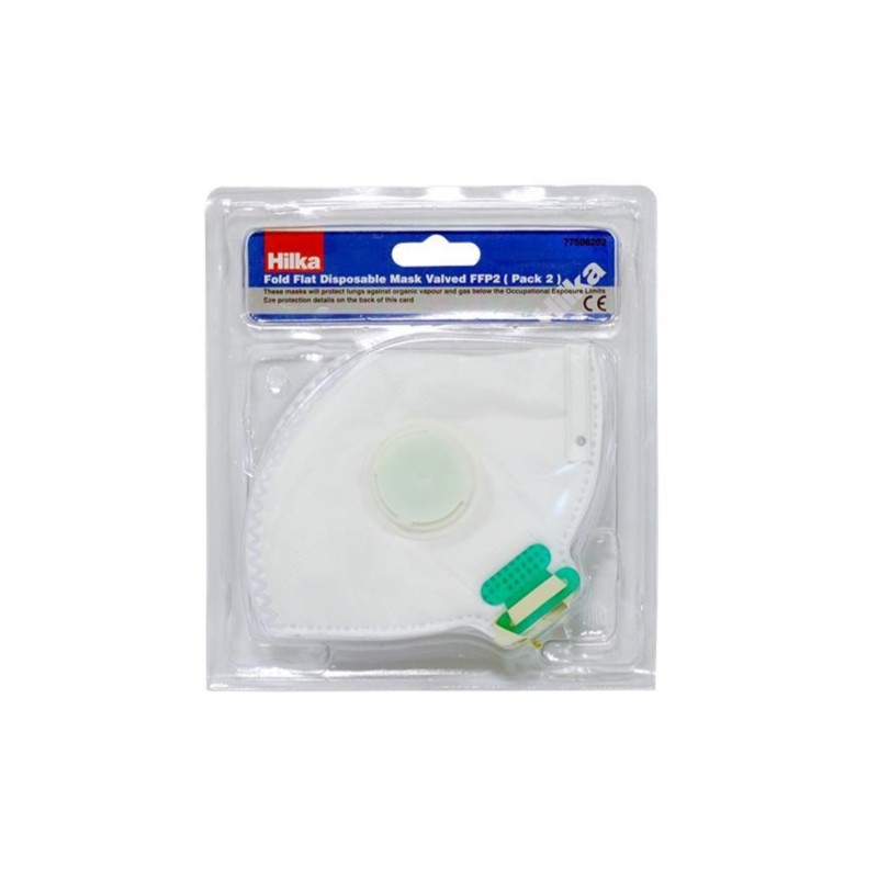 Μάσκα προστασίας Hilka αναδιπλούμενη με βαλβίδα FFP2 (σετ 2 τεμαχίων) [77506202]