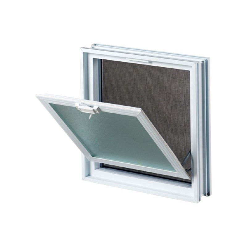 Πλαστικό παράθυρο Μέλλιος με διπλό τζάμι και σήτα 38x38cm