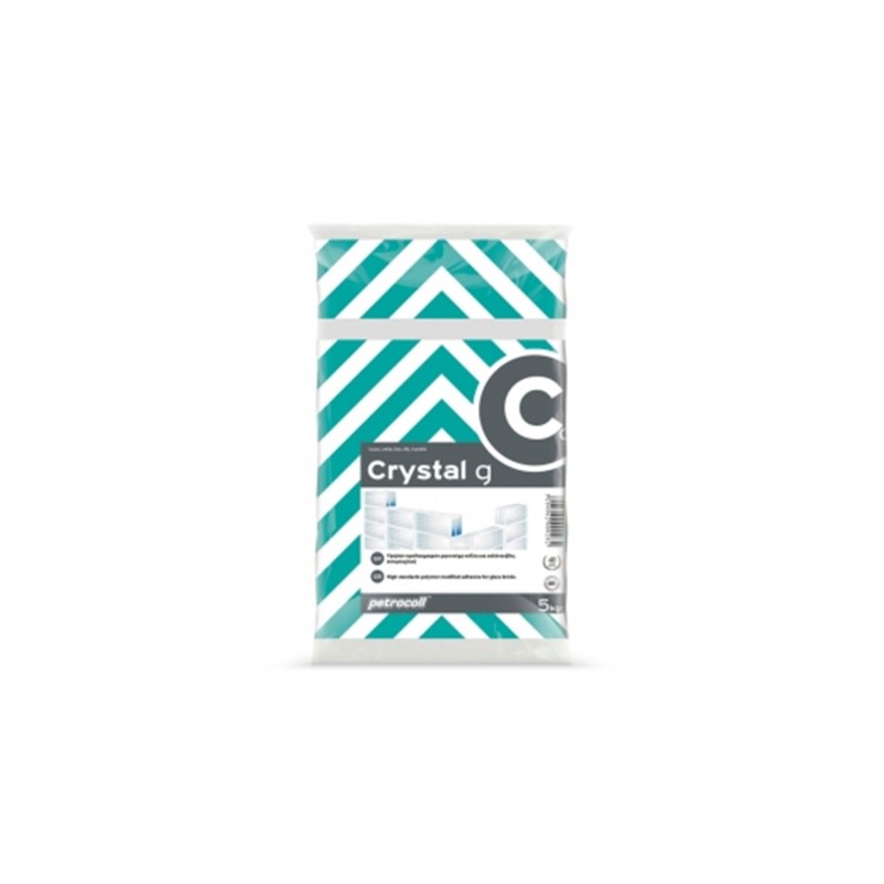 Ρητινούχα κόλλα για υαλότουβλα Petrocoll Crystal G αντιμουχλική 5kg