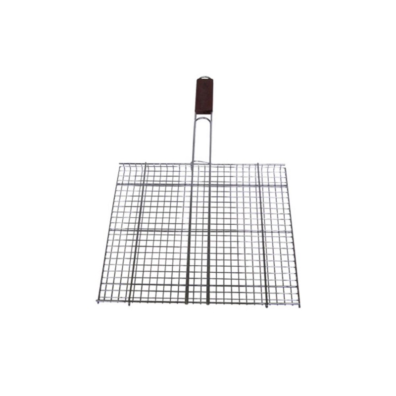 Σχάρα ψησίματος Κλαπάκης χρωμίου διπλή χωρίς πόδια 43x34cm [05-06-03]