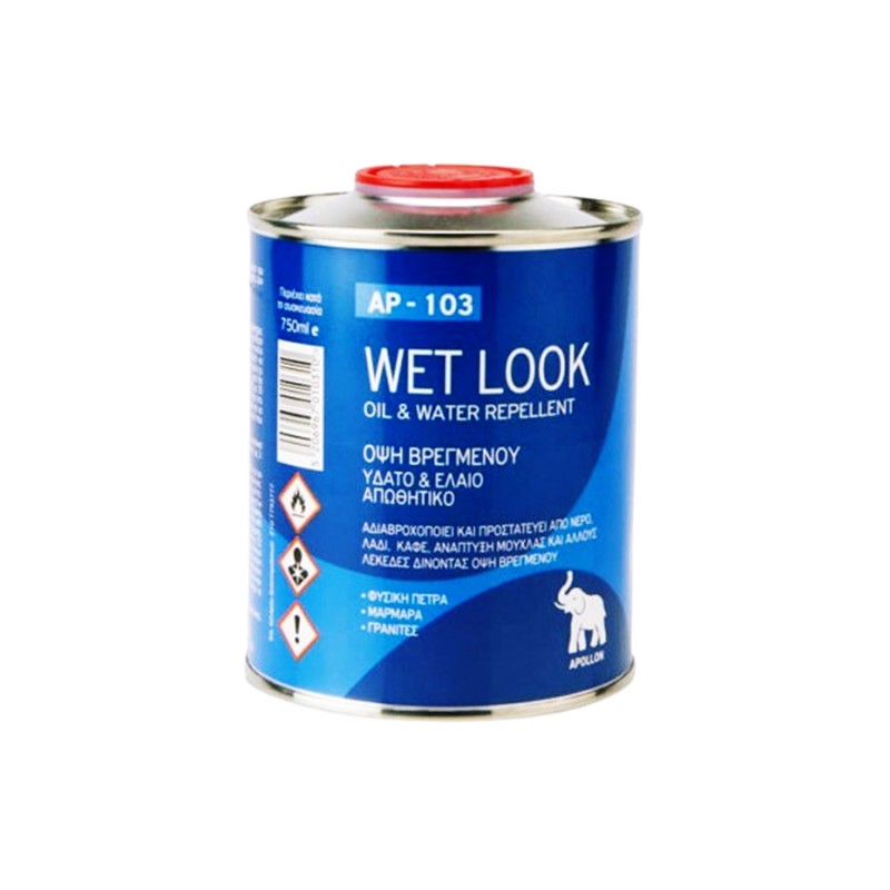 Αδιαβροχοποιητής μαρμάρων Apollon 750ml wet look όψη βρεγμένου [AP-103]
