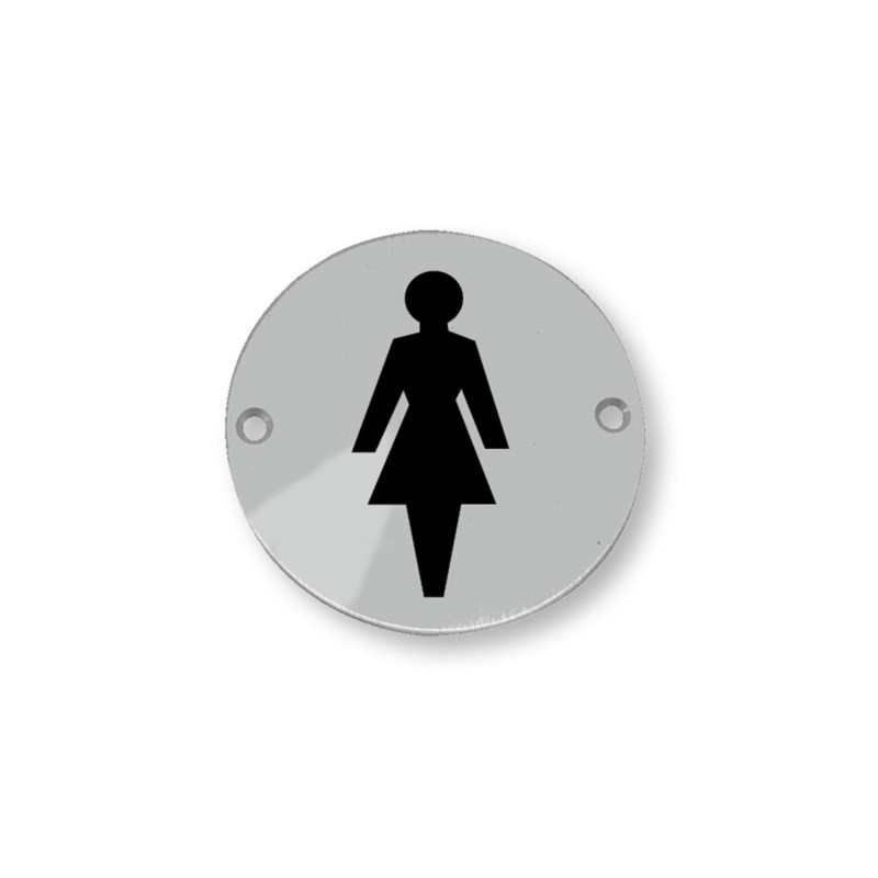 Σήμανση πόρτας WC Zogometal για γυναίκες inox [934]