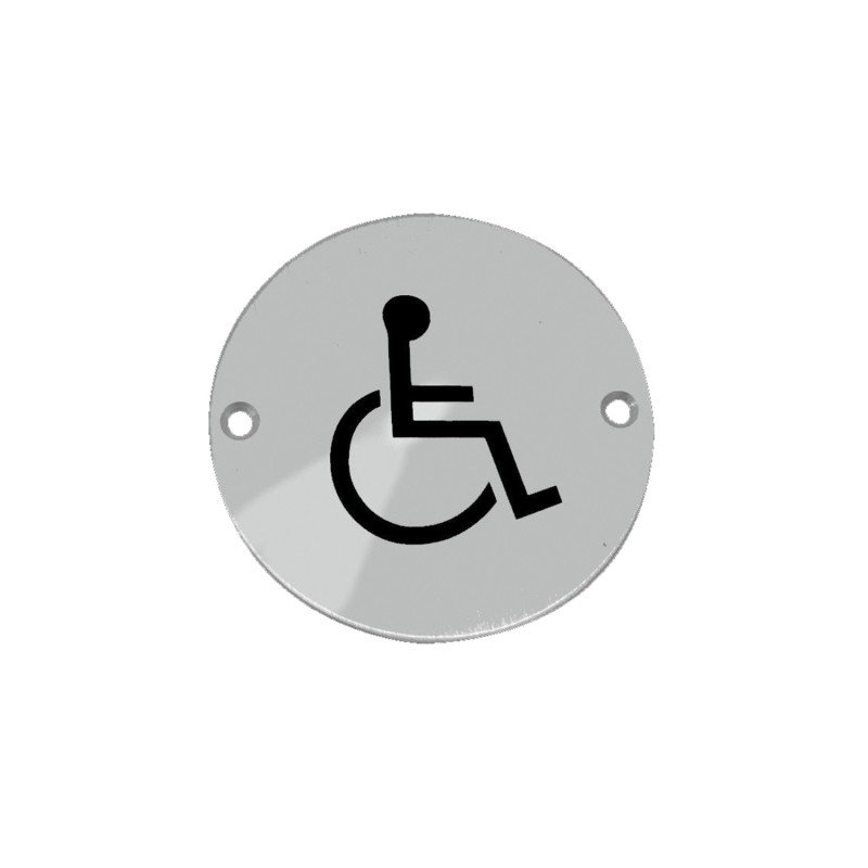 Σήμανση πόρτας WC Zogometal για άτομα με ειδικές ανάγκες inox [934]