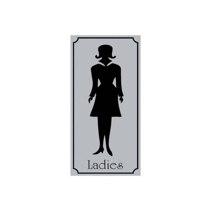 Πινακίδα σήμανσης PVC ''WC γυναικών'' Ergo 7,5x15cm