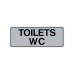 Πινακίδα σήμανσης PVC ''TOILETS WC'' Ergo 7,5x20cm