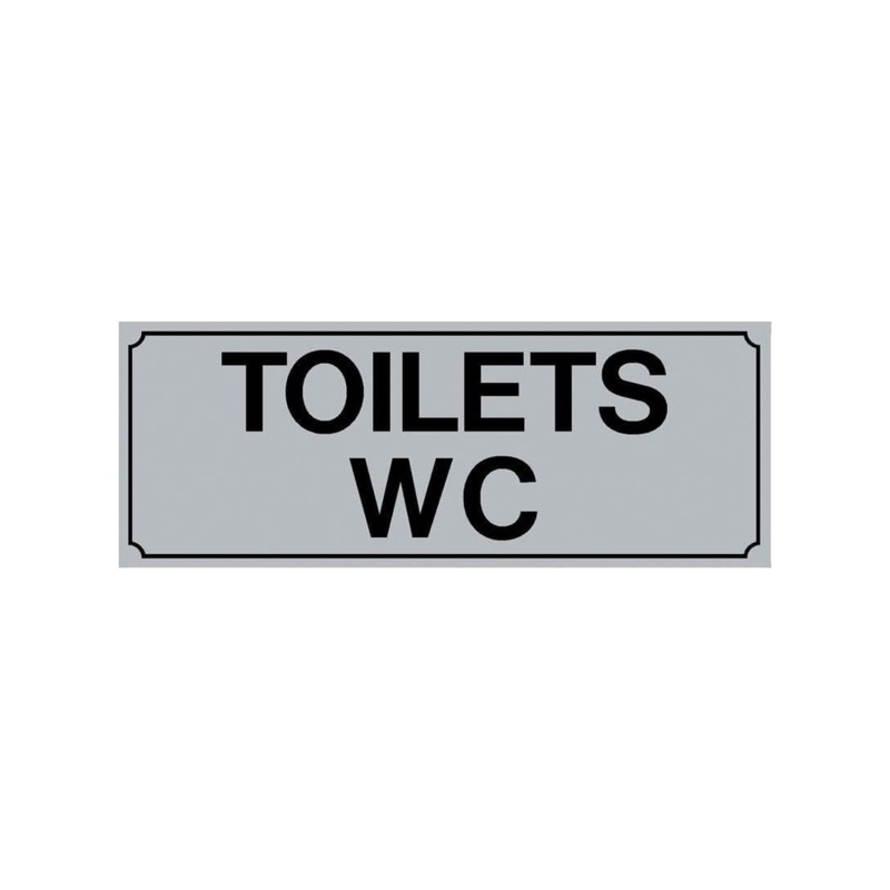 Πινακίδα σήμανσης PVC ''TOILETS WC'' Ergo 7,5x20cm