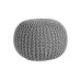 Πουφ Dimitracas πλεκτό στρογγυλό 50x35cm γκρι ανοιχτό [05692.015]