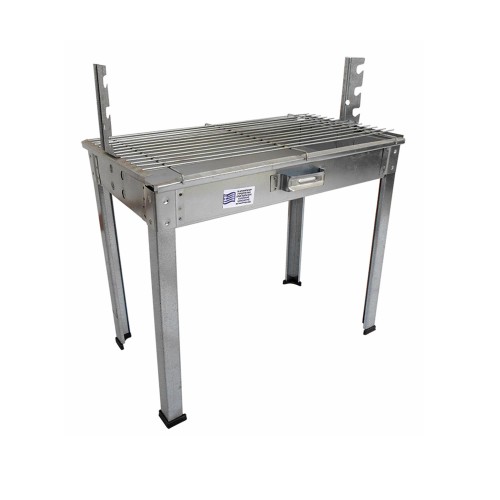 Ψησταράκι κάρβουνου Κλαπάκης με θήκες για σούβλα & σχάρα 60x35x54cm [03-11]