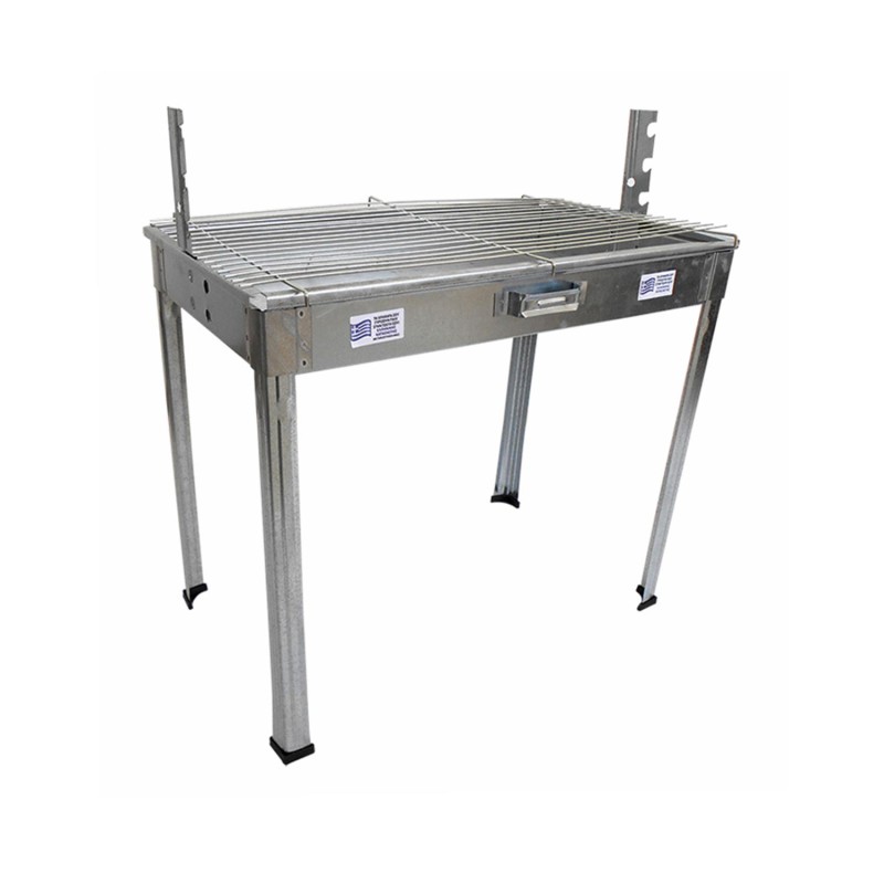 Ψησταράκι κάρβουνου Κλαπάκης με θήκες για σούβλα & σχάρα 70x43x64cm [03-12]