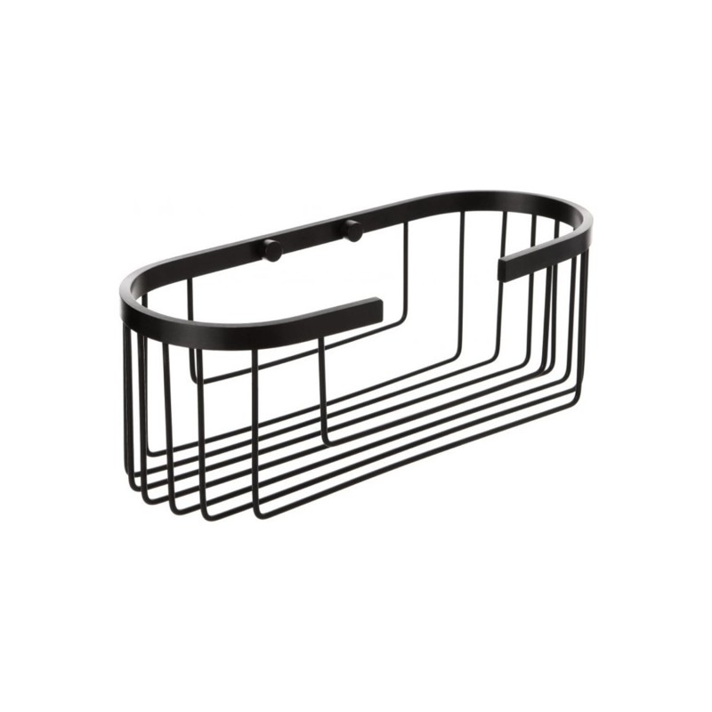 Σπογγοθήκη μπάνιου Tatay αλουμινίου μαύρη οβάλ [6625.001]