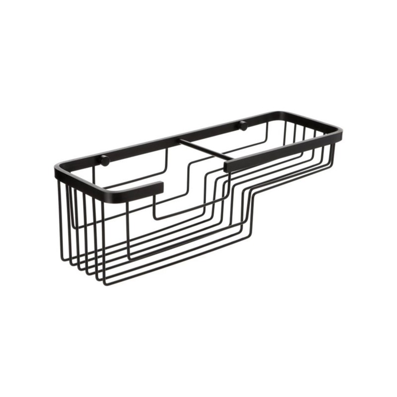 Σπογγοθήκη μπάνιου Tatay αλουμινίου μαύρη ανισόπεδη [6627.001]