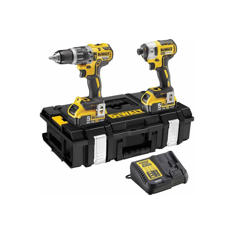 Σετ κρουστικό δραπανοκατσάβιδο & παλμικό κατσαβίδι DeWalt σε εργαλειοθήκη