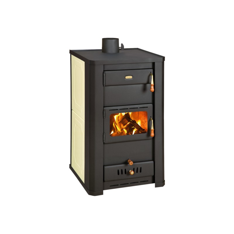 Ενεργειακή σόμπα ξύλου καλοριφέρ Prity 21+5 kW μπεζ [S3 W21]