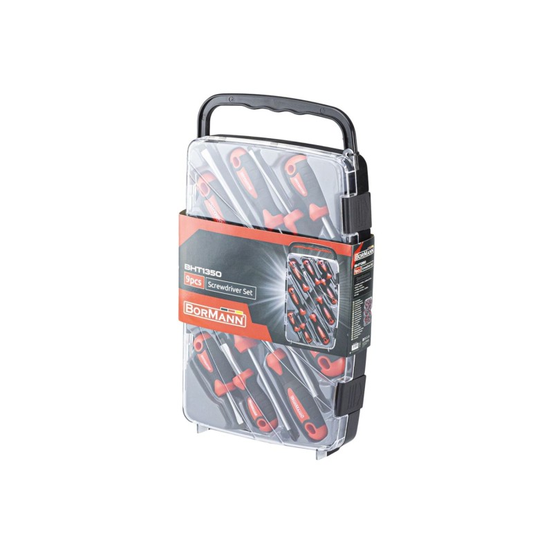 Σετ κατσαβίδια Bormann ίσια και σταυρού σε πρακτική θήκη (9 τεμάχια) [BHT1350]