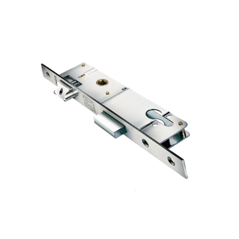 Κλειδαριά χωνευτή γλωσσού Domus 30mm χρωμέ χωρίς κύλινδρο [91130T]