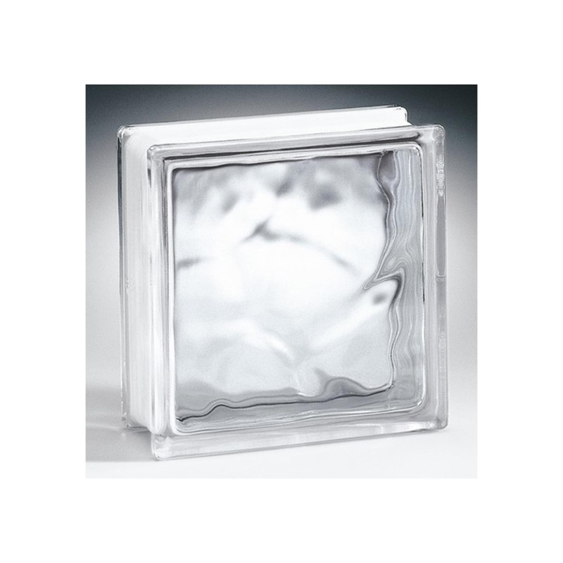 Υαλότουβλο Μέλλιος «σύννεφο» άχρωμο διάφανο 19x19x8cm
