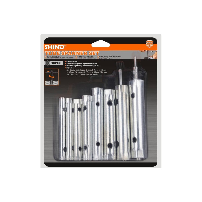Σετ σωληνωτά κλειδιά Shind 6-21mm (10 τεμάχια) [94323]