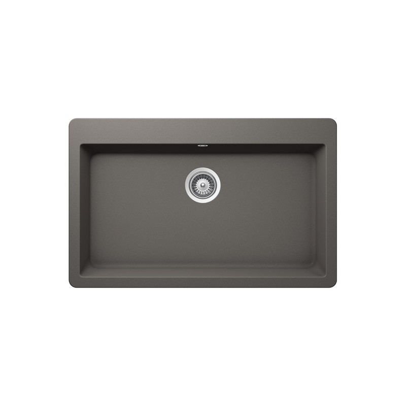 Ένθετος νεροχύτης Schock Cristadur Mono 83,8x53cm Silverstone