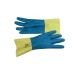 Γάντια εργασίας Bellota από χημικό δίχρωμο λατέξ κίτρινο - μπλε [72172]
