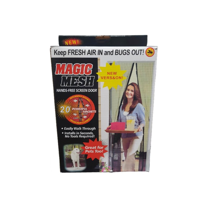 Μαγνητική σίτα πόρτας - μπαλκονόπορτας Magic Mesh μαύρη 120x220cm