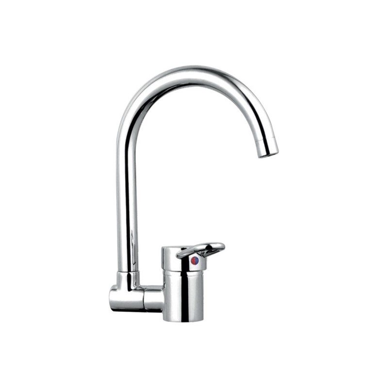 Μπαταρία πάγκου κουζίνας Viospiral Spin ασημί με σπαστό ρουξούνι [36-6200]