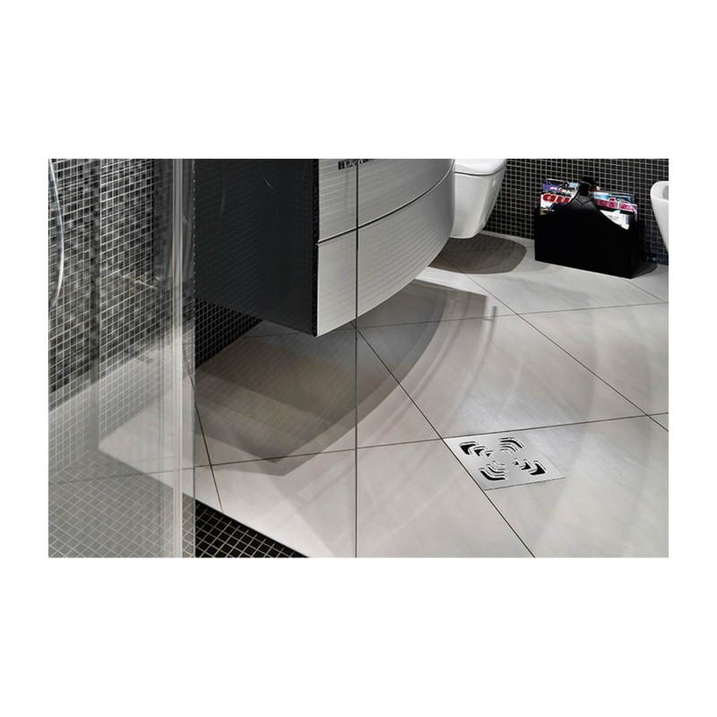 Σιφόνι ντουζιέρας Karag Confluo Square δαπέδου με επιλογή 3ων εξόδων