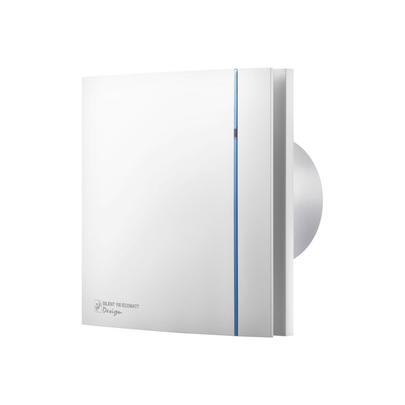 Εξαεριστήρας λουτρού S&P Silent Design Ø100 λευκός με τάμπερ αντεπιστροφής