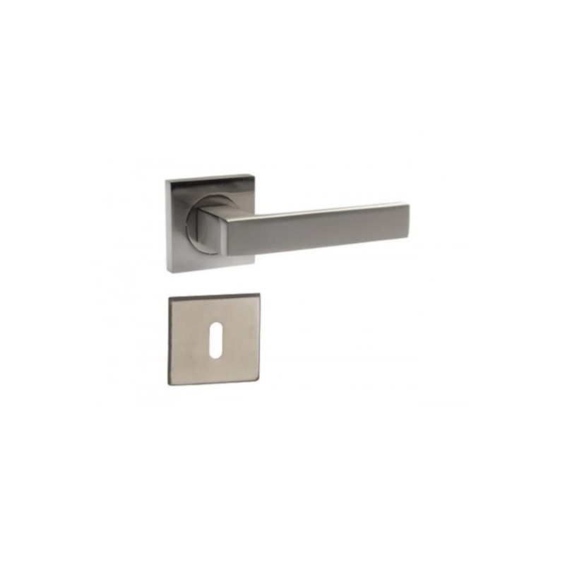 Πόμολο πόρτας με ροζέτα Import Hellas νίκελ ματ (ζεύγος) [52081]