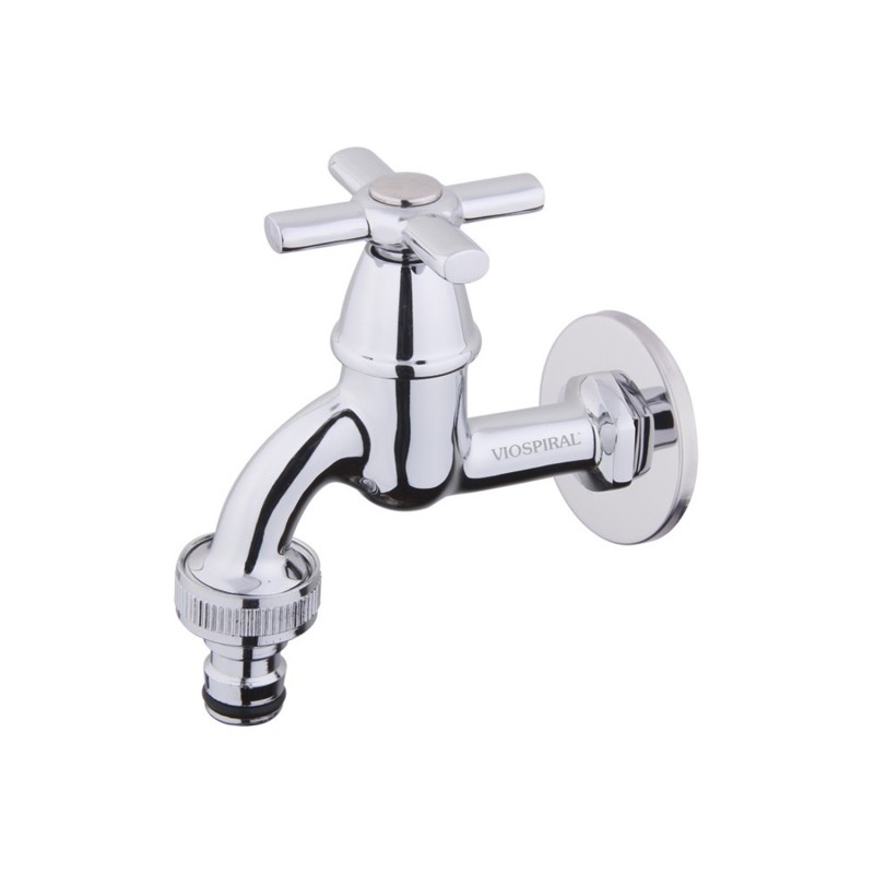 Κάνουλα Viospiral χρωμέ μισόστροφη 1/2'' με ροζέτα [39-2618]