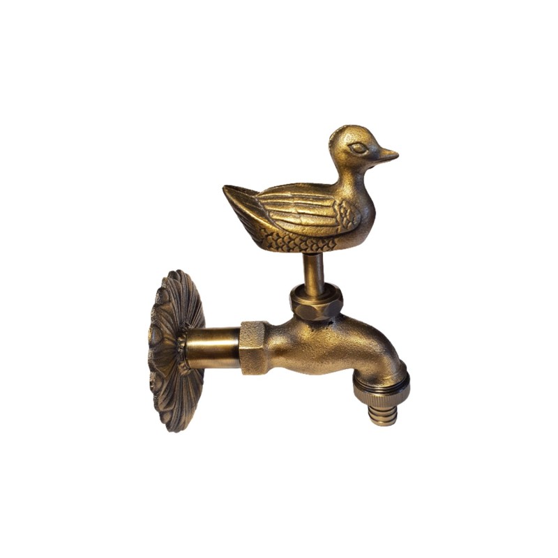 Διακοσμητική βρύση κήπου ''πάπια'' antique brass [8WAN010]