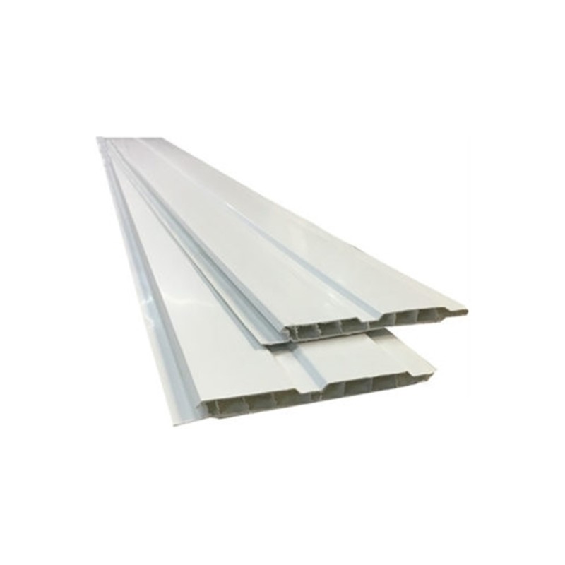 Πλαστικό ραμποτέ Domoplast λευκό λείο χωρίς νερά μήκους 5m (τιμή/m²)