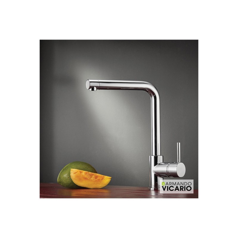 Μπαταρία νεροχύτη Armando Vicario Fluo χρωμέ με περιστρεφόμενο ρουξούνι & περιστρεφόμενο επιστόμιο [18510-100]