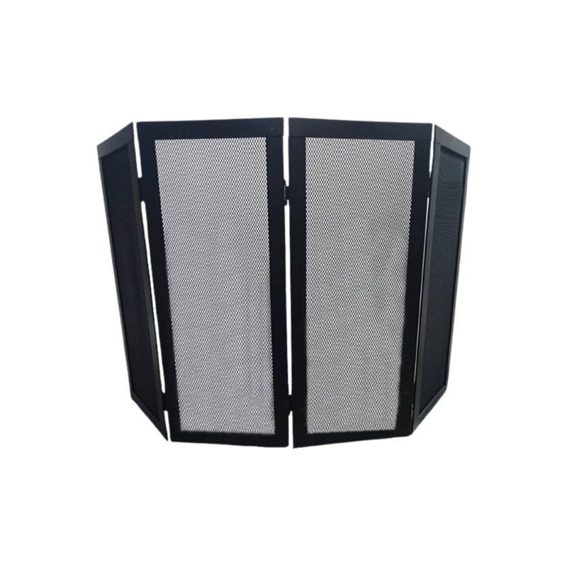 Κάλυψη τζακιού Κλαπάκης τετράφυλλη κυματιστή μαύρη [11-27]