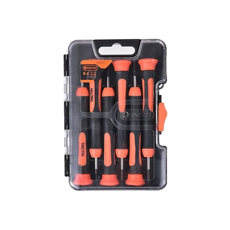 Σετ κατσαβίδια ακριβείας Tactix ίσια και σταυρού (6 τεμάχια) [205791]