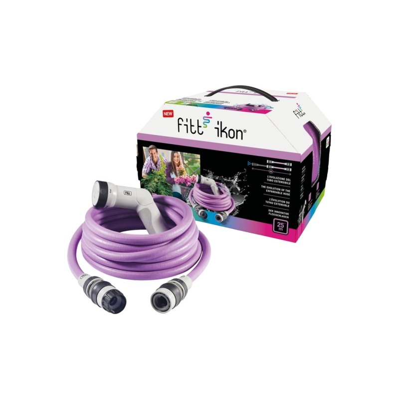 Επεκτεινόμενο λάστιχο Fitt Ikon Lavender 15m με πιστόλι ψεκασμού & ταχυσύνδεσμο [9302170]