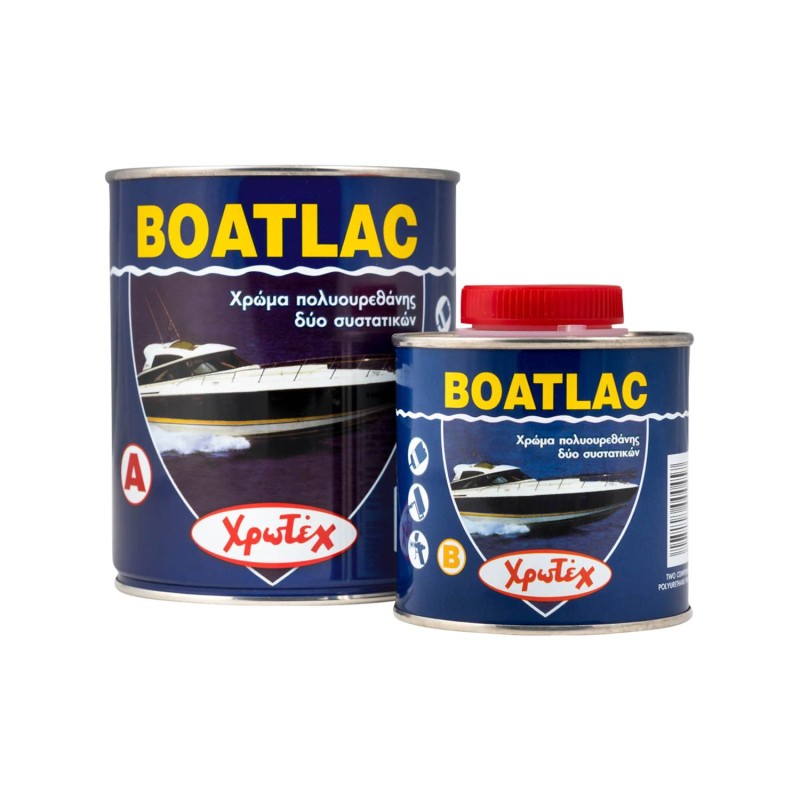 Χρώμα πολυουρεθάνης δύο συστατικών Χρωτέχ Boatlac 0,75kg+0,25kg