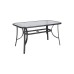 Τραπέζι Denim μεταλλικό ανθρακί 140x80x72cm με γυαλί ασφαλείας [06.8081]