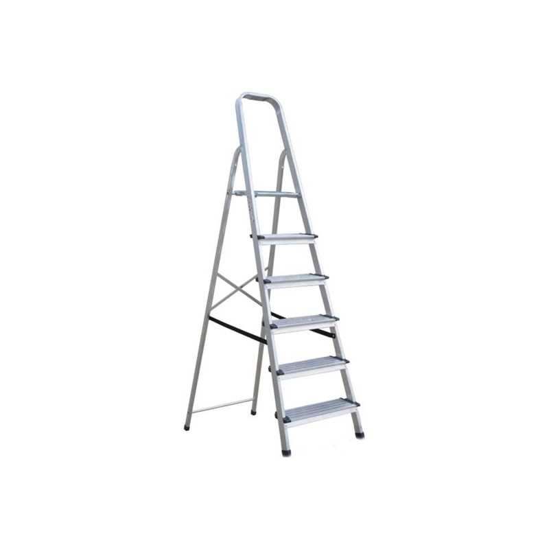 Σκάλα αλουμινίου Profal Plus 5+1 με 5 διαγραμμισμένα σκαλοπάτια & 1 πλατύσκαλο [206501]