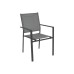 Πολυθρόνα κήπου βεράντας Lanson 55x55x86cm μεταλλική ανθρακί/textilene grey στοιβαζόμενη [Ε6765,1]