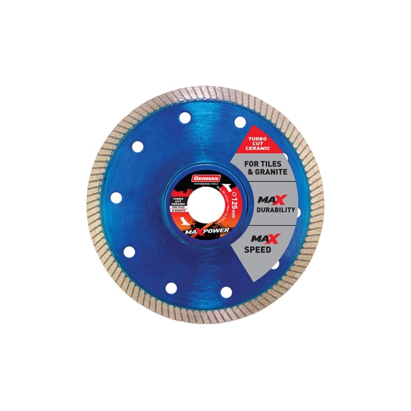 Διαμαντόδισκος κοπής πλακιδίων και γρανίτη Benman 125mm