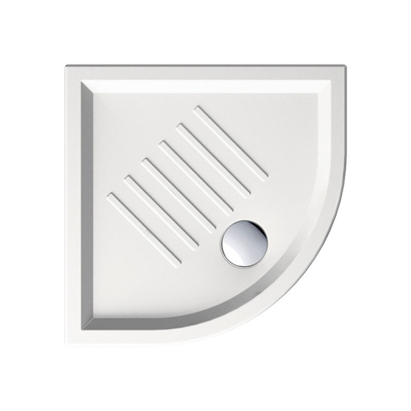 Ντουζιέρα πορσελάνης GSI Slim 90x90 ημικυκλική antislip [3497]