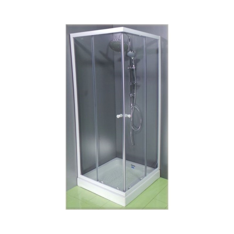 Καμπίνα ντουζιέρας Bianca Gloria τετράγωνη 80x80 διάφανη [80-4080]