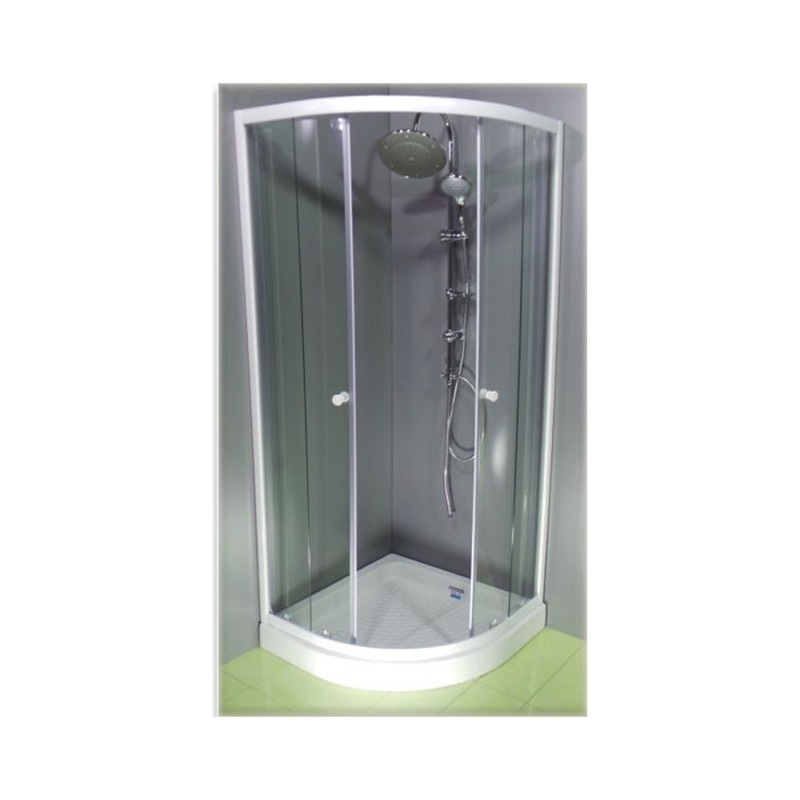 Καμπίνα ντουζιέρας Bianca Gloria ημικυκλική 80x80 διάφανη [80-5080]